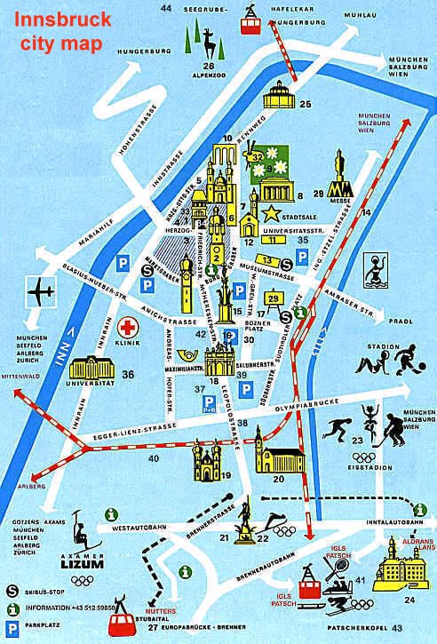 City map of Innsbruck